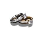 Simulated Diamond Silver Plated Ladies Engagement Ring