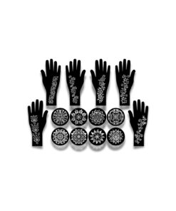8 Tikki & 6 Bail Beautiful Mehandi Design Sheet Mehndi Stencils Stickers Reuseable