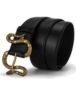 Gucci Black Snake Leather Belt For men