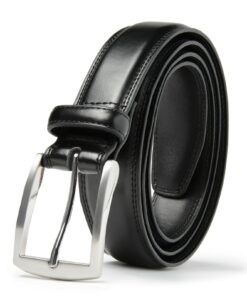 Carlo Fellini Black leather Belts for Men