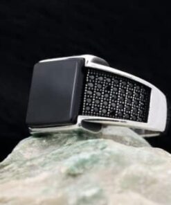 Black Onyx Turkish Ring For Men's