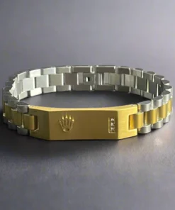 Golden Silver RLX Crown Jubilee Bracelet